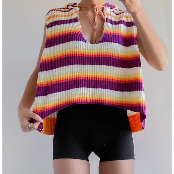 NWT Urban Outfitters Reid Hooded Sleeveless Sweater Vest Ladies size Large - Picture 1 of 8